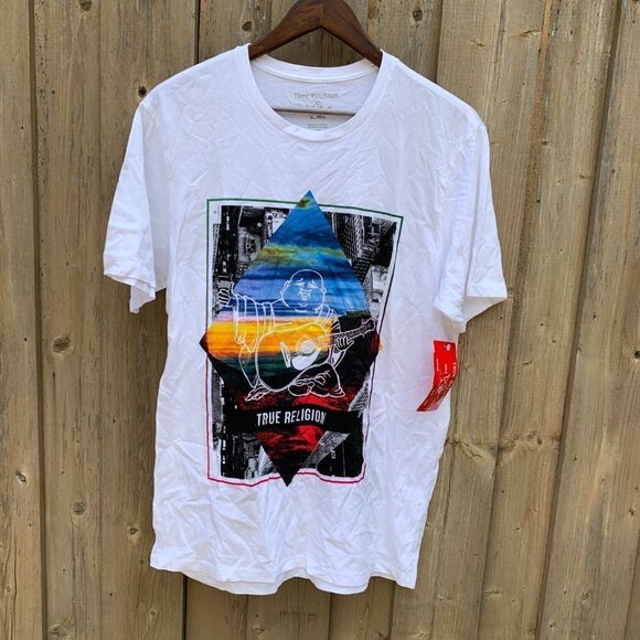 BNWT True Religion T Shirt BIG LOGO Large - Picture 2 of 4